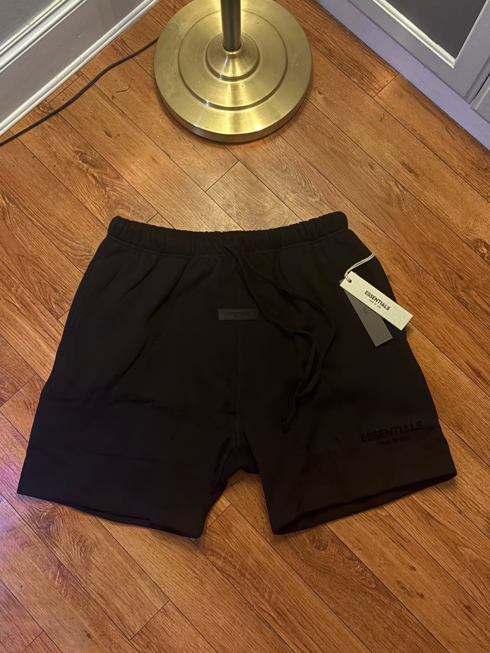ESSENTIALS Men's Black Casual Drawstring Shorts Bag n Tags included
